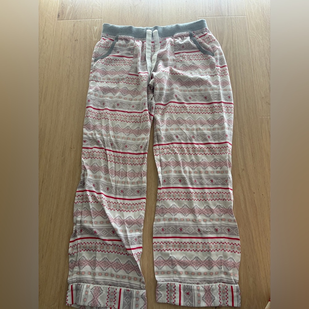 Victoria's Secret Women’s Red and Gray Pajama Pants